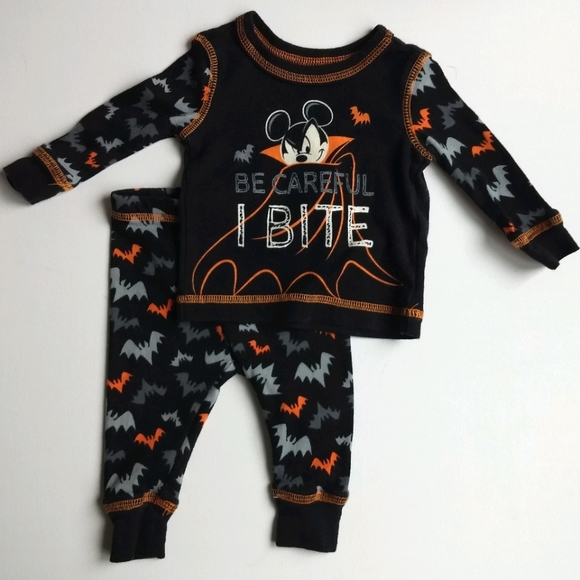 Mickey Mouse Bat Halloween Baby Pajamas * 3-6M